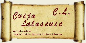 Cvijo Lalošević vizit kartica